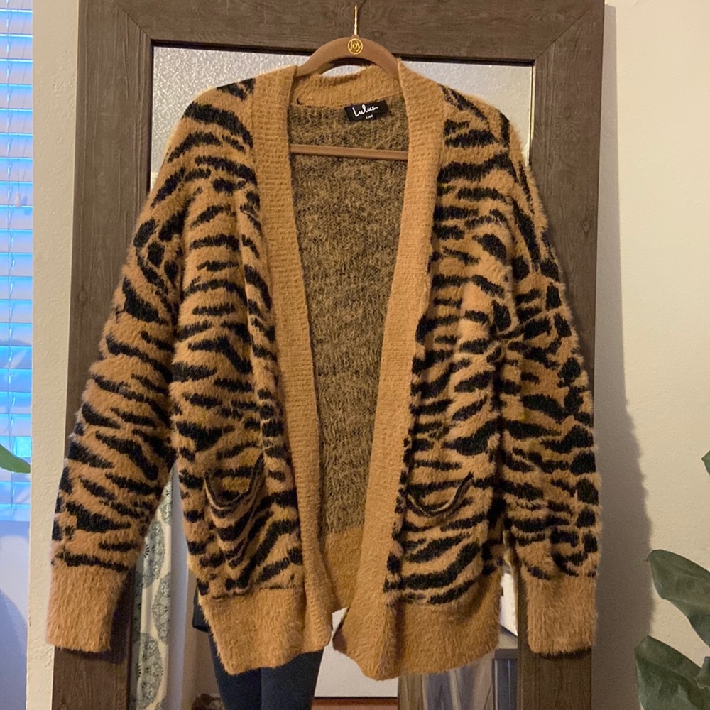 Lulus Tiger Print Cardigan